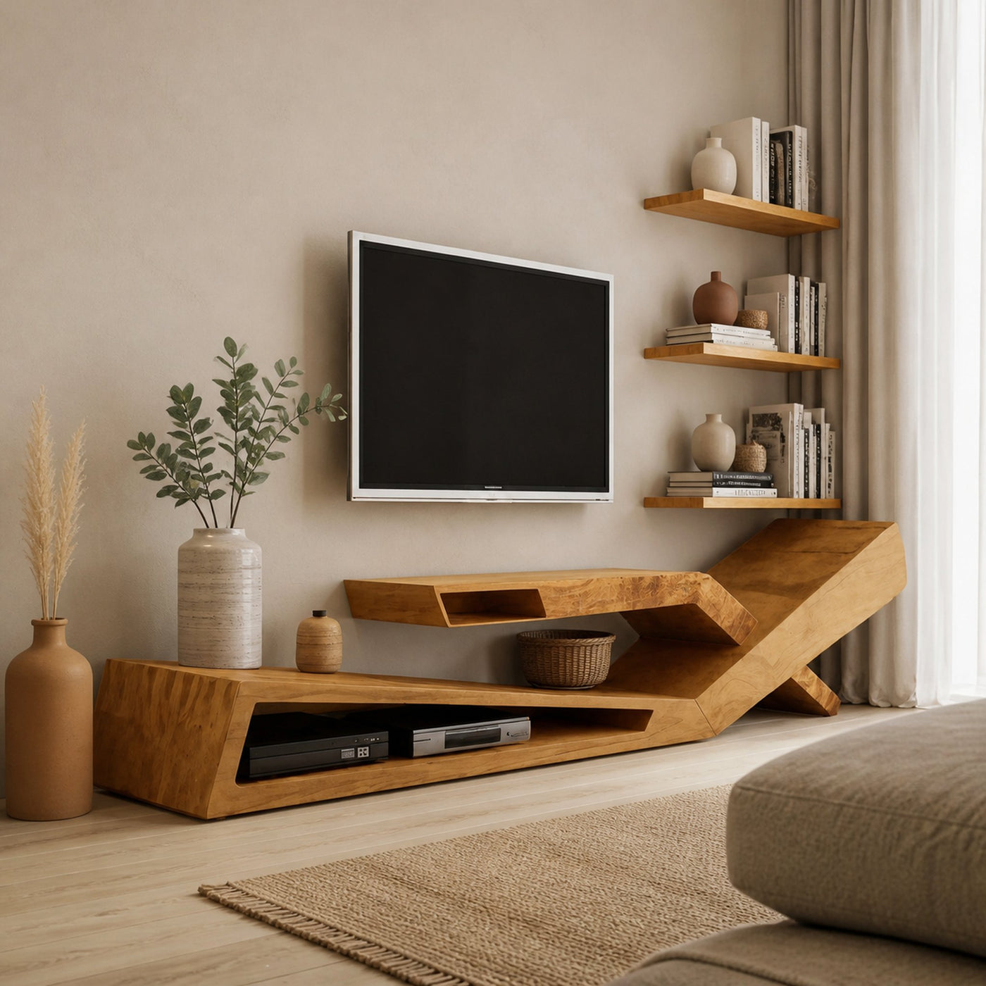 Contemporary Artistic TV Stand Modern Living Room Display - product view 5
