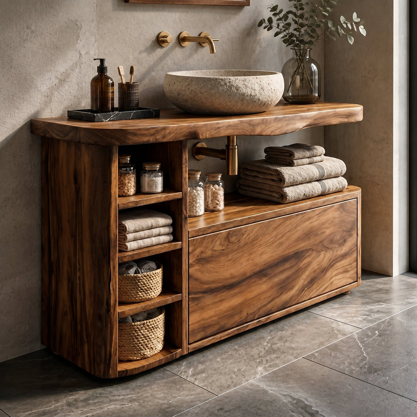 Contemporary Bathroom Vanity For Bathroom And Powder Room - product view 3