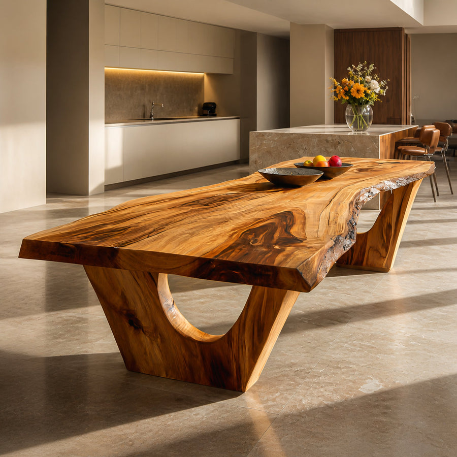 Contemporary Dining Table With Live Edge For Elegant Homes