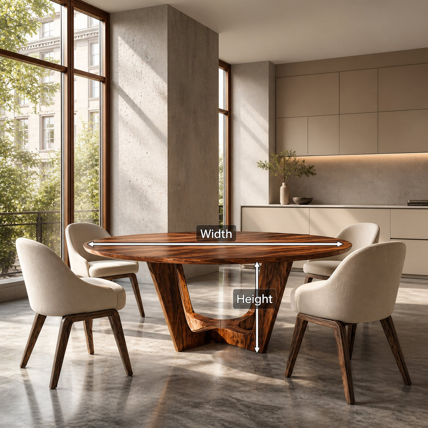 Contemporary Round Dining Table For Open Dining Area - product view 8