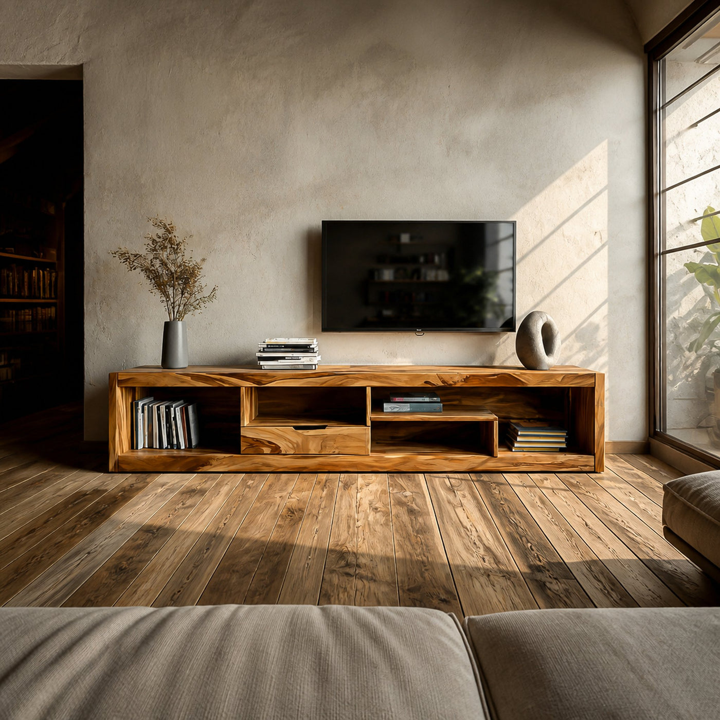 Contemporary TV Stand And Bookshelves For Entertainment Center - product view 2