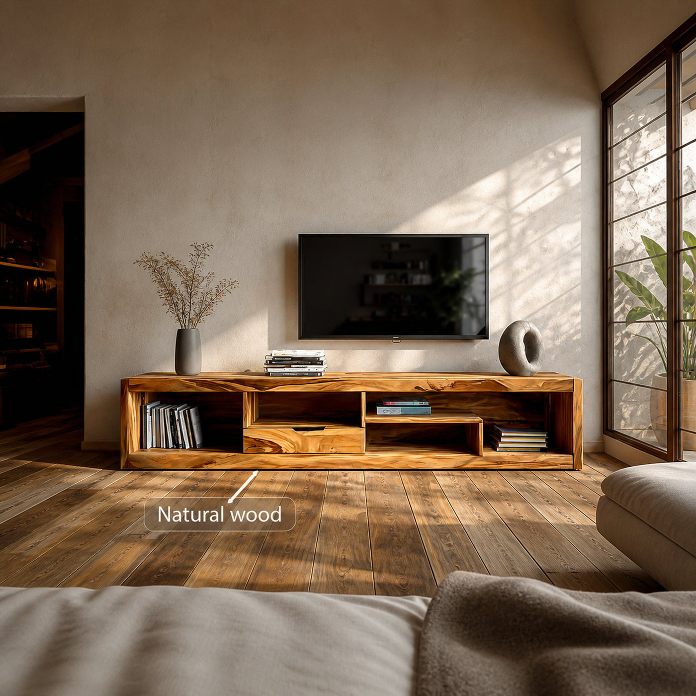 Contemporary TV Stand And Bookshelves For Entertainment Center - product view 5