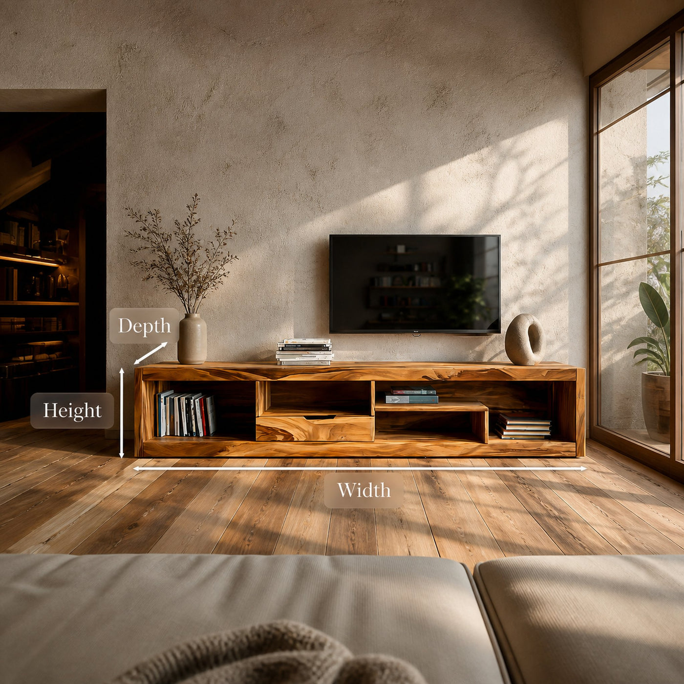 Contemporary TV Stand And Bookshelves For Entertainment Center - product view 6