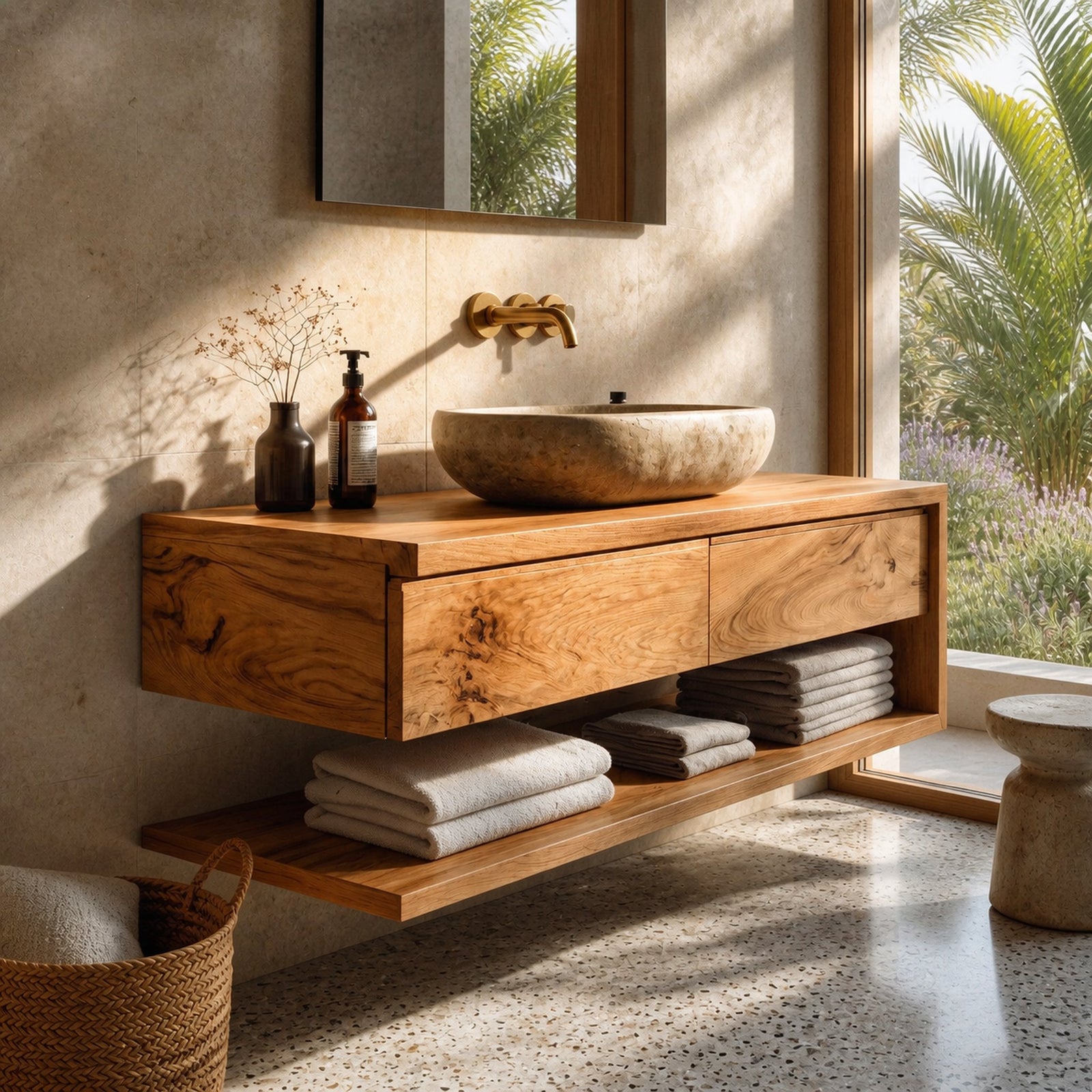 Nine-thirty, tub side