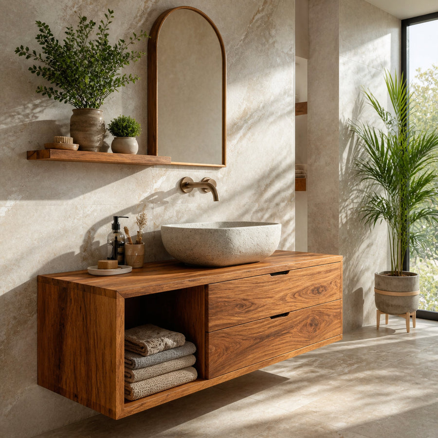Contemporary Wooden Bathroom Vanity For Bathroom