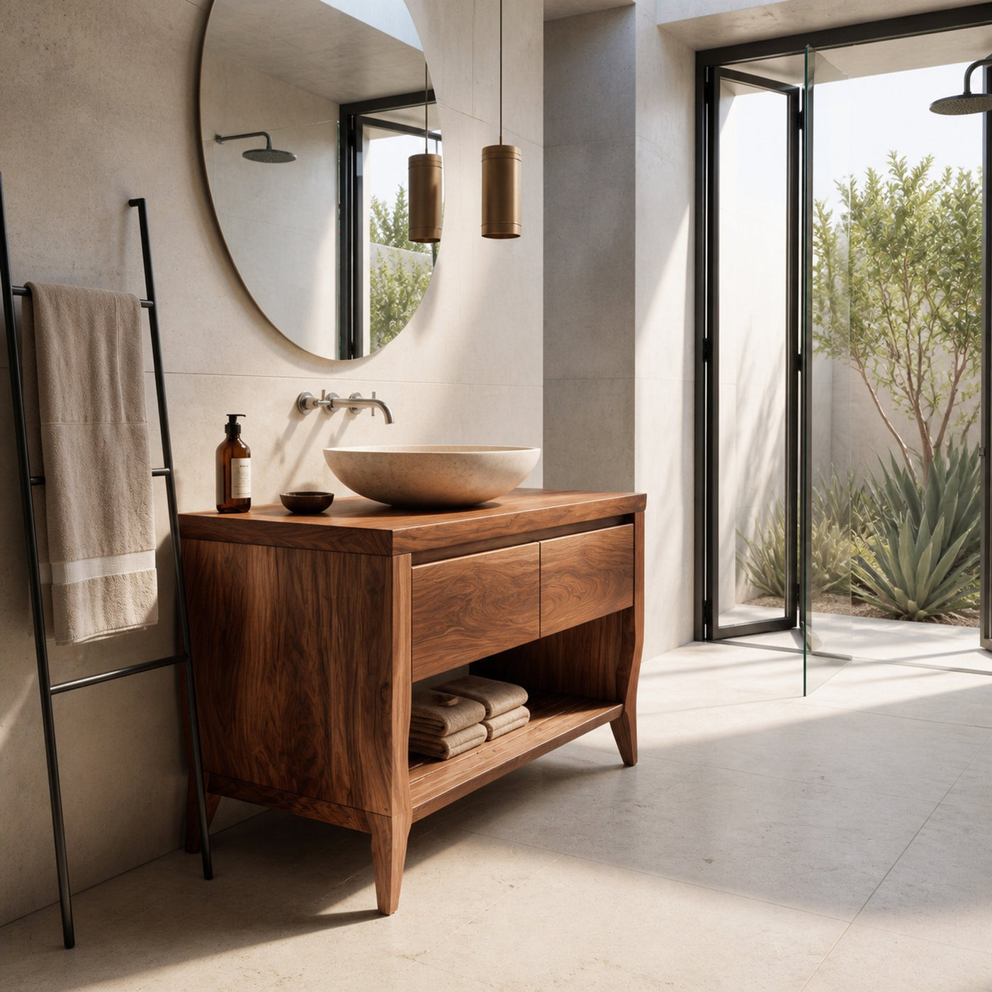 Contemporary Wooden Bathroom Vanity For Spa Or Bathroom - product view 2