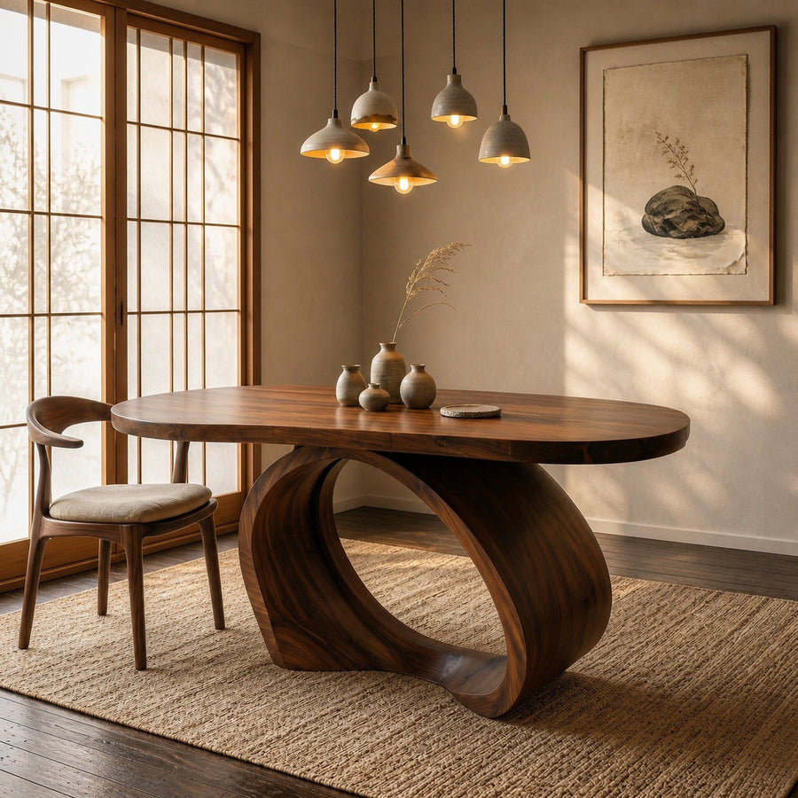 Contemporary Wooden Dining Table For Family Dining Room