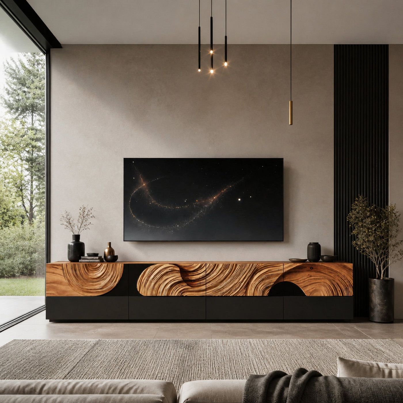 Farmhouse TV Cabinet For Living Room Furniture