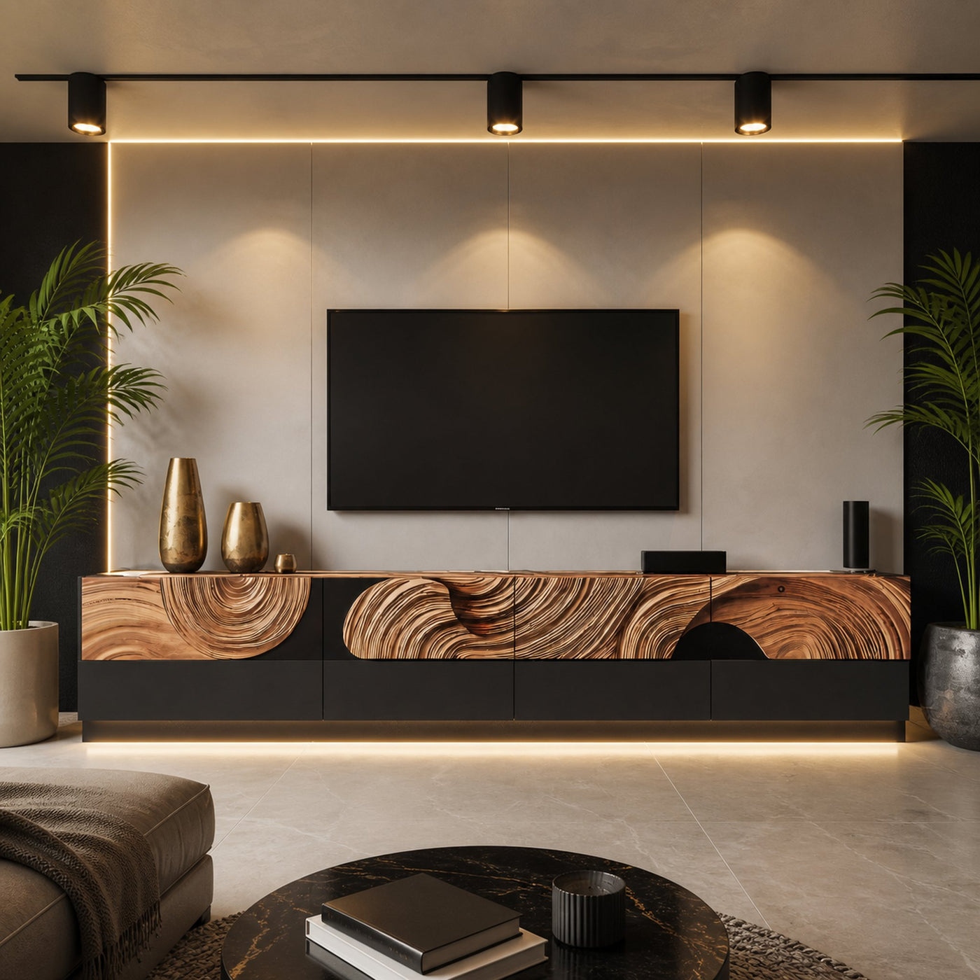 Farmhouse TV Cabinet For Living Room Furniture - product view 3