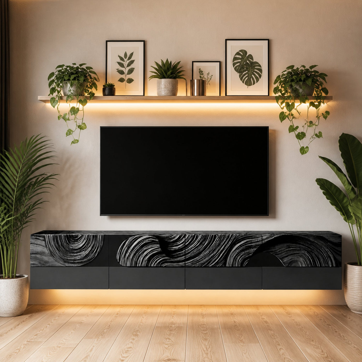 Farmhouse TV Cabinet For Living Room Furniture - product view 4