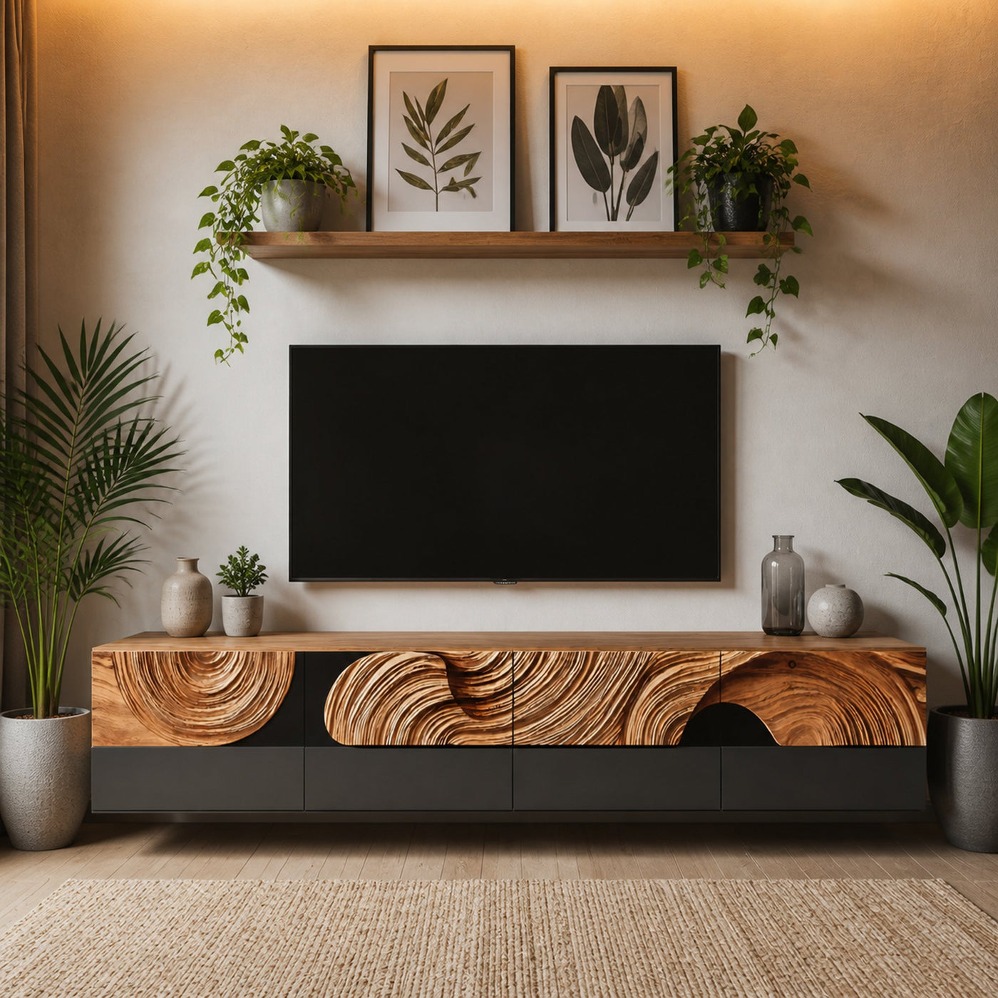 Farmhouse TV Cabinet For Living Room Furniture - product view 5