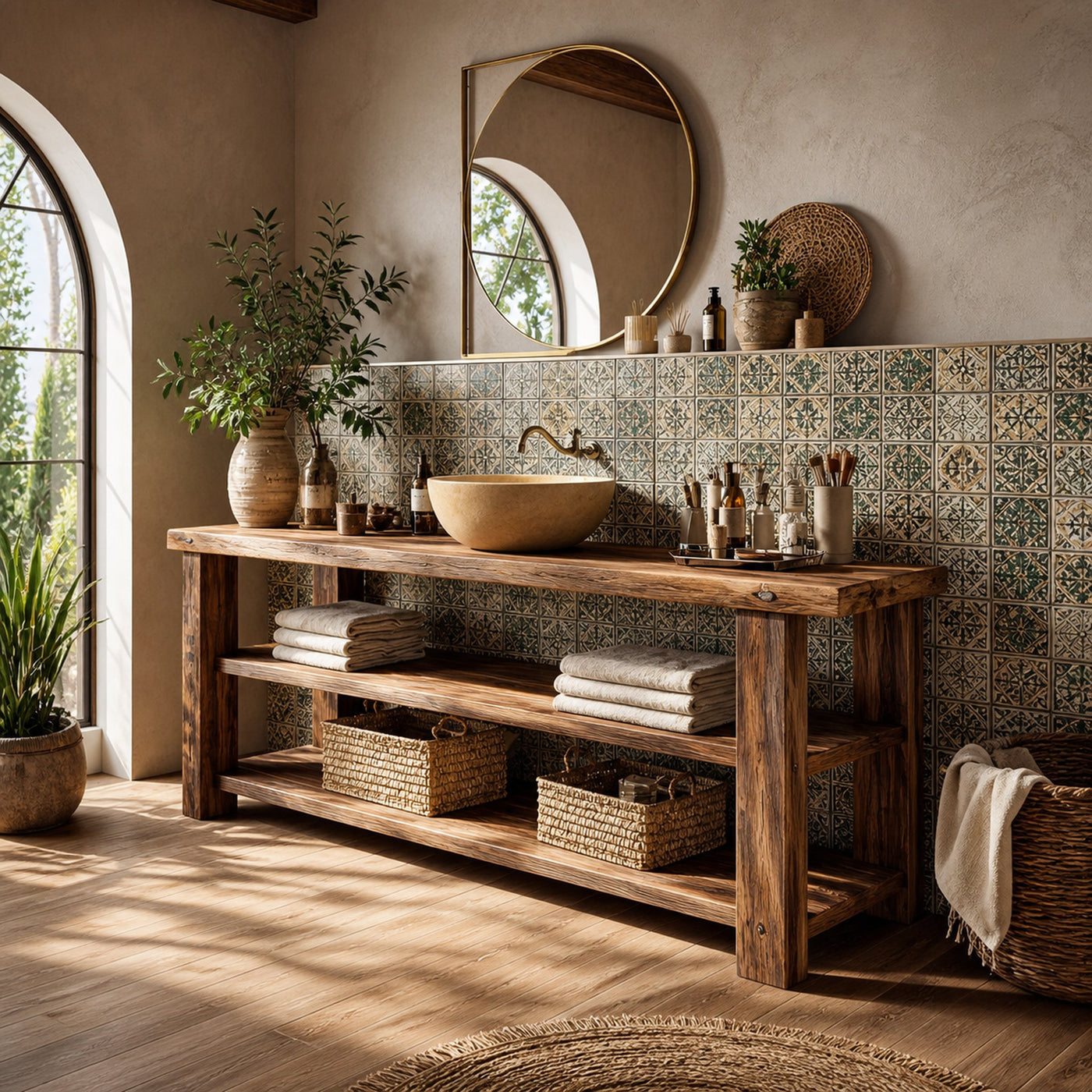 Farmhouse Vanity With Storage For Bathroom Decor Ideas