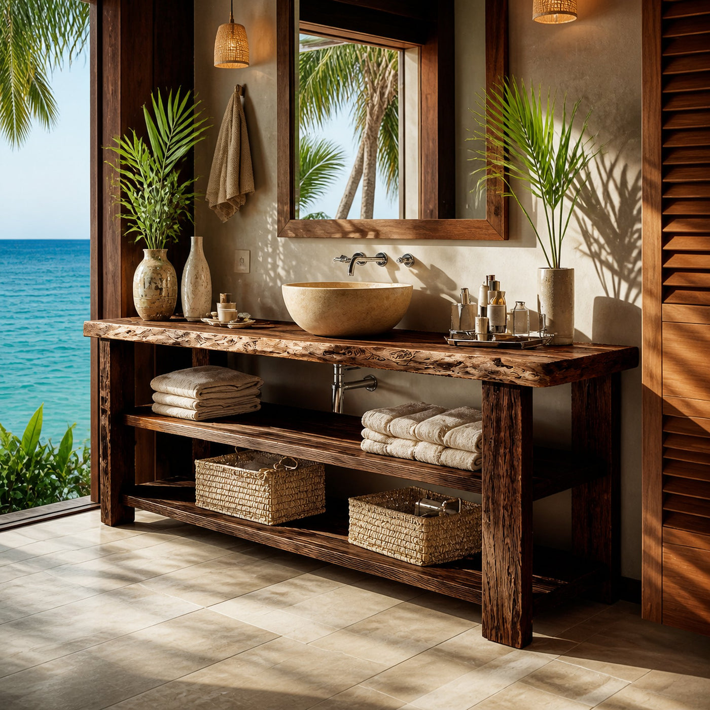 Farmhouse Vanity With Storage For Bathroom Decor Ideas - product view 7