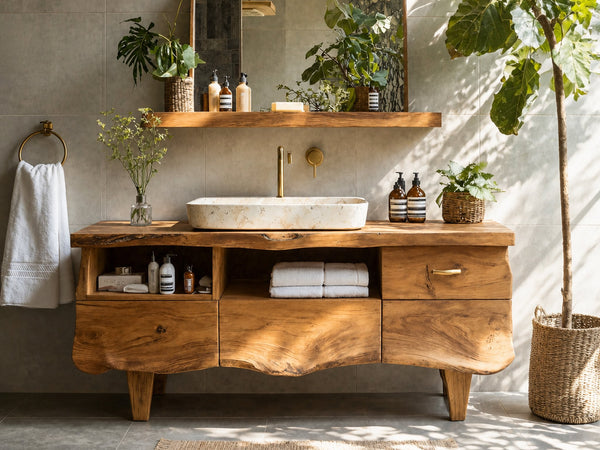 Plainline Northfield Solid Wood Bathroom Vanity with Drawers