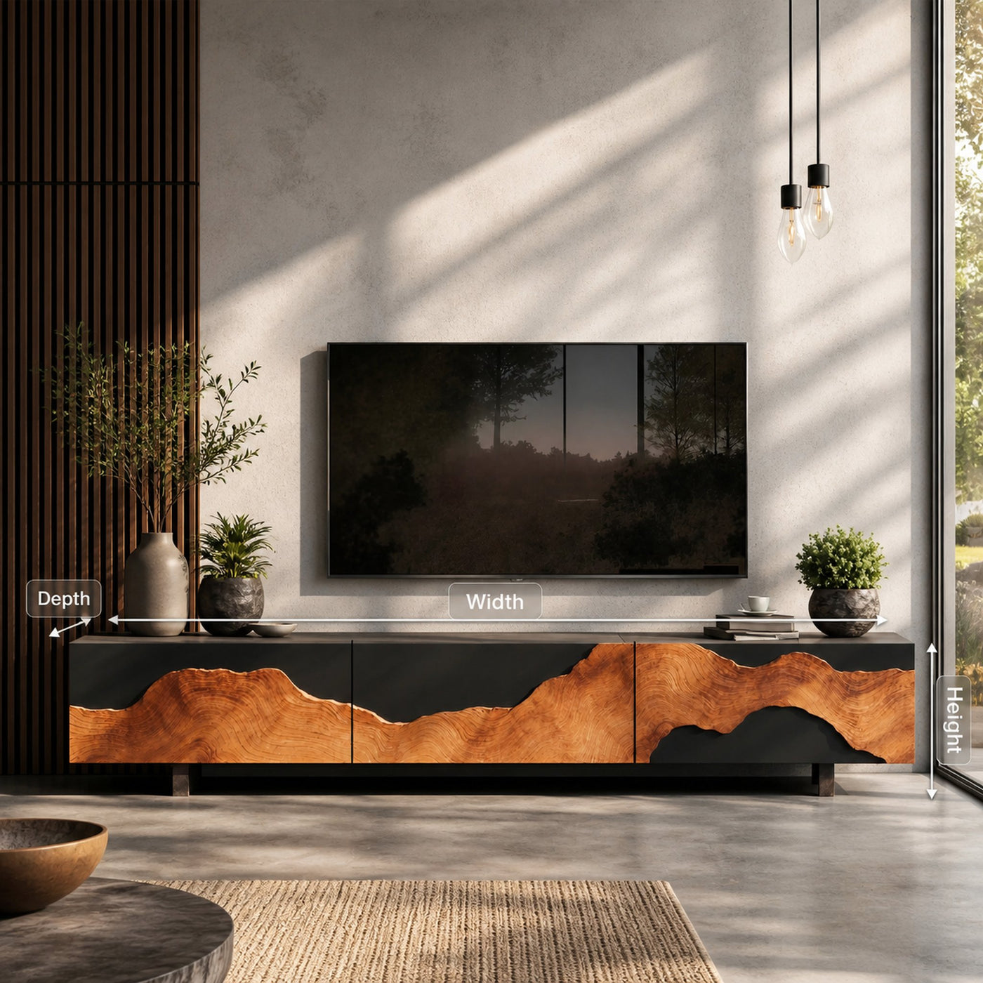Handcrafted Farmhouse TV Console For Living Room - product view 8