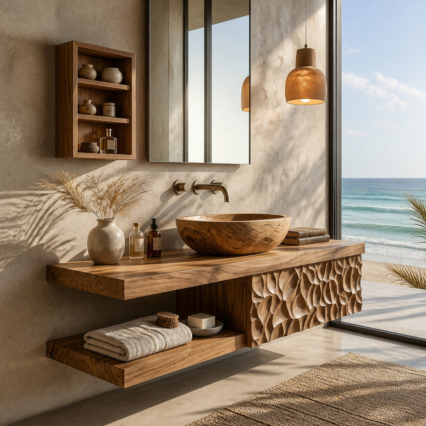 Handcrafted Floating Bathroom Vanity For Bathroom