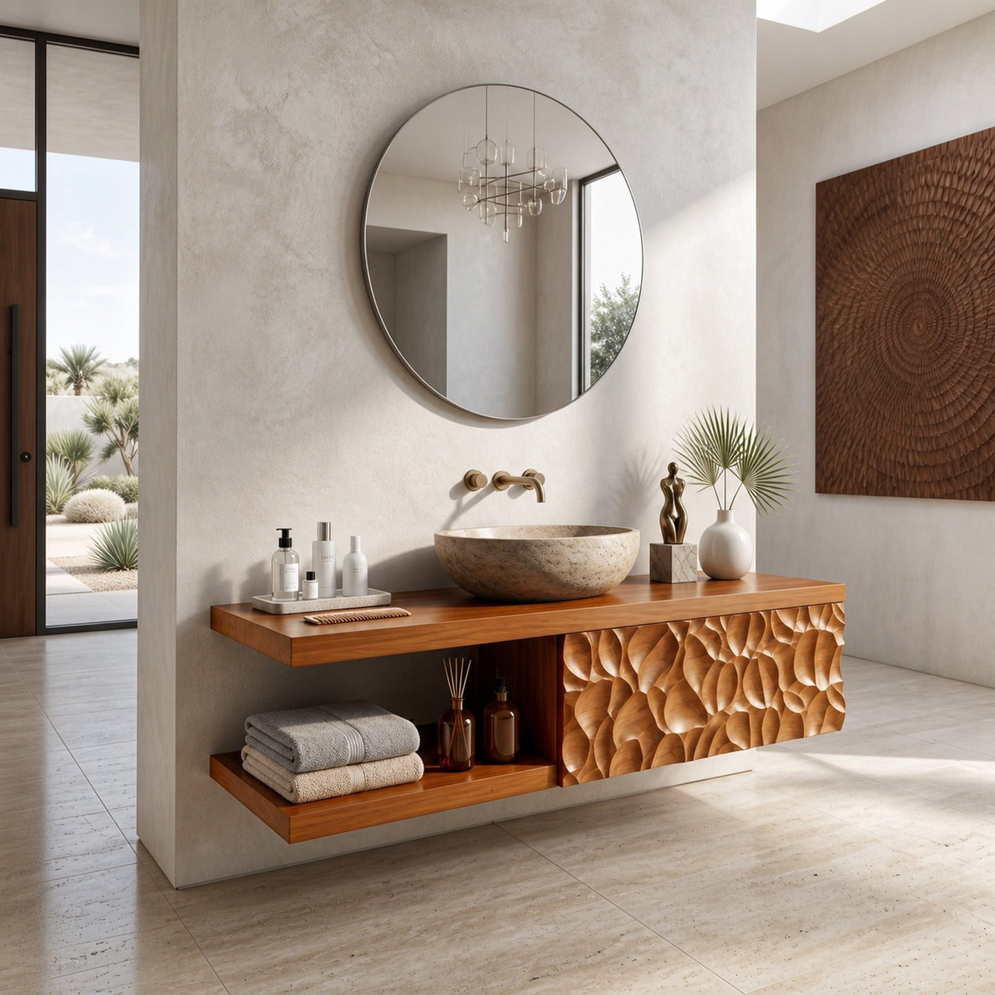 Handcrafted Floating Bathroom Vanity For Bathroom - product view 6