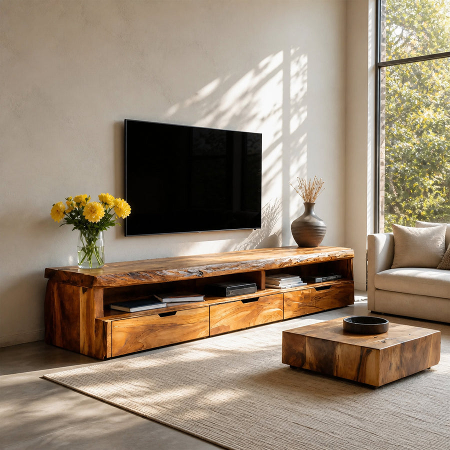 Handcrafted TV Console For Stylish Living Room Setup
