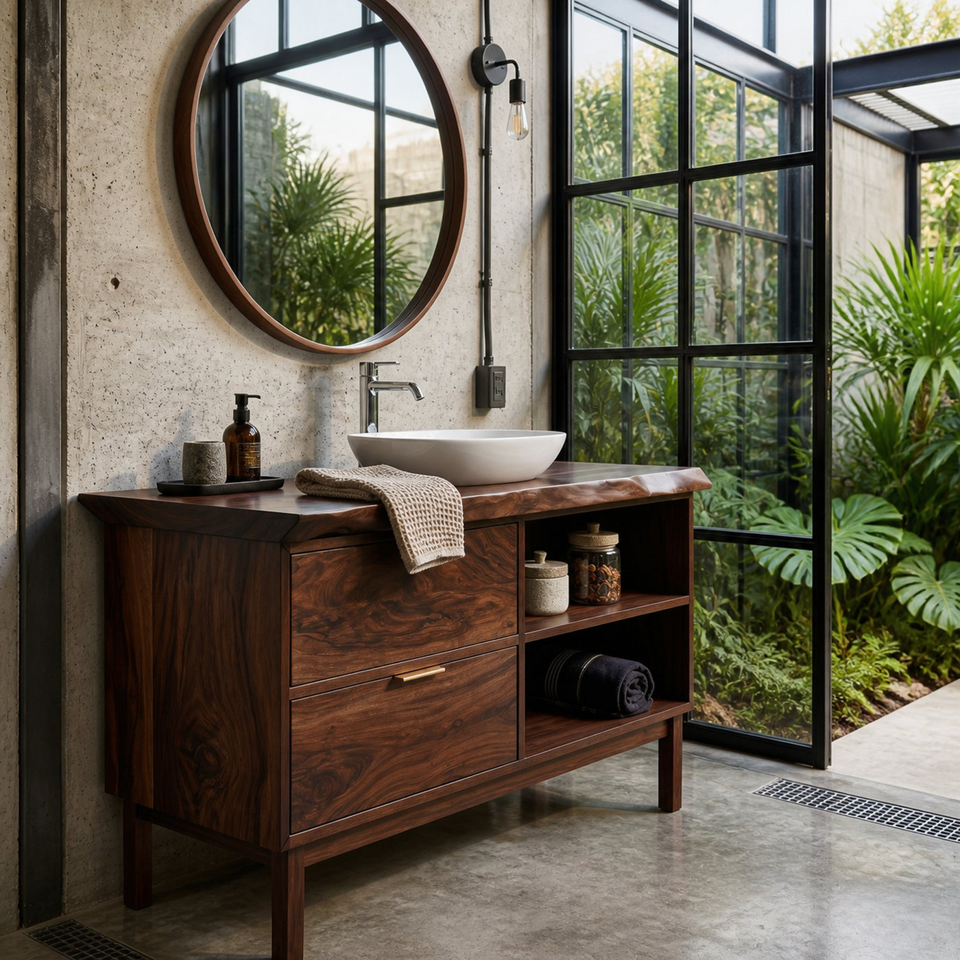 Handmade Wood Sink Cabinet For Powder Room - product view 7