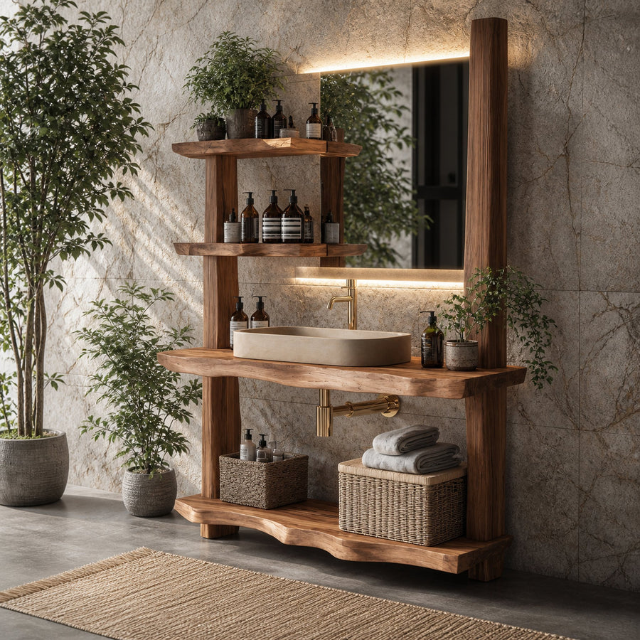 Live Edge Bathroom Vanity Farmhouse Style For Home