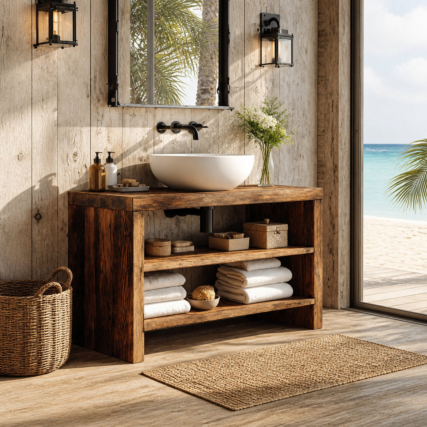 Live Edge Vanity Rustic Style For Bathroom Design
