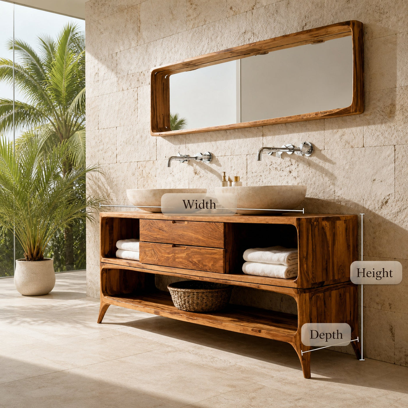 Luxury Bathroom Vanity Two-tier Design For Bathroom Furniture - product view 8
