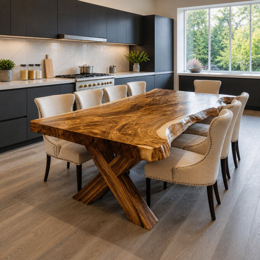Luxury Live Edge Dining Table For Family Dining Space