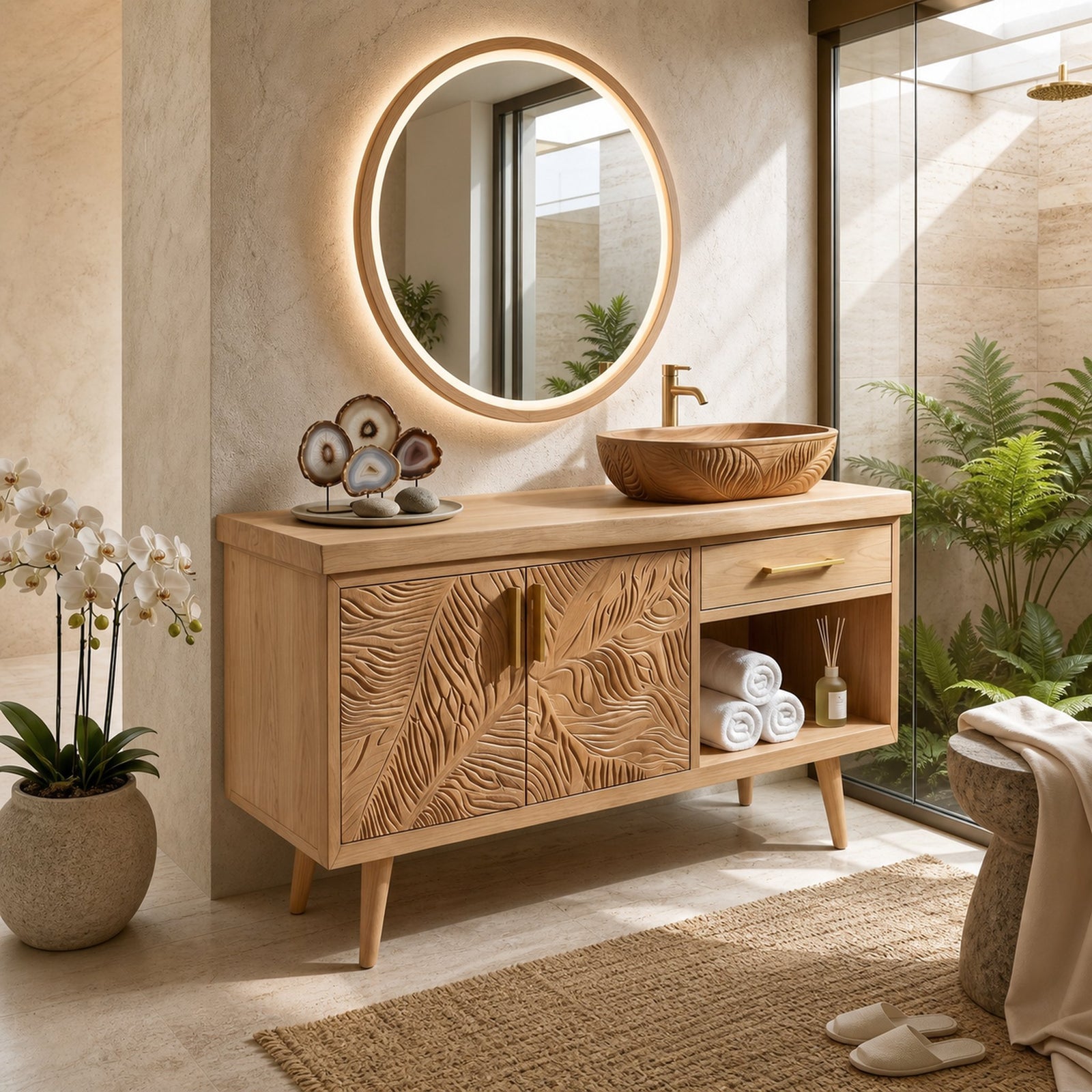 Nine-thirty, tub side