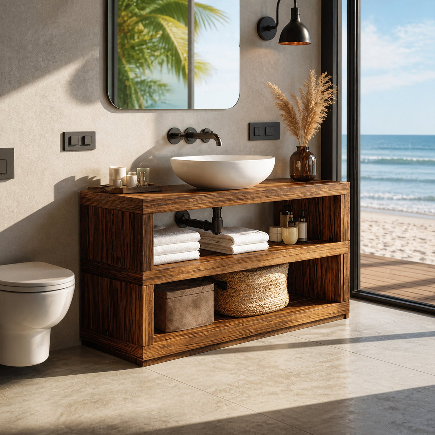 Mid Century Bathroom Storage For Furniture Organization - product view 6