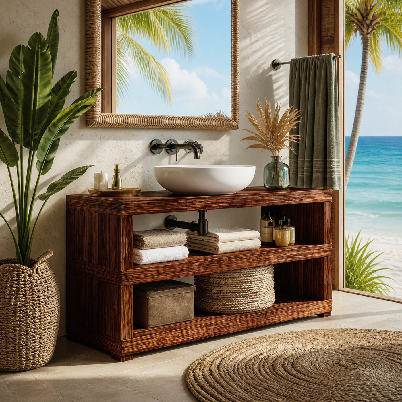 Mid Century Bathroom Storage For Furniture Organization - product view 7