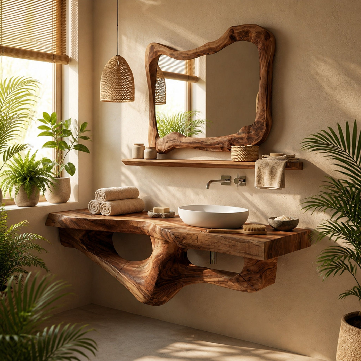 Mid Century Bathroom Vanity For Family Bath - product view 5