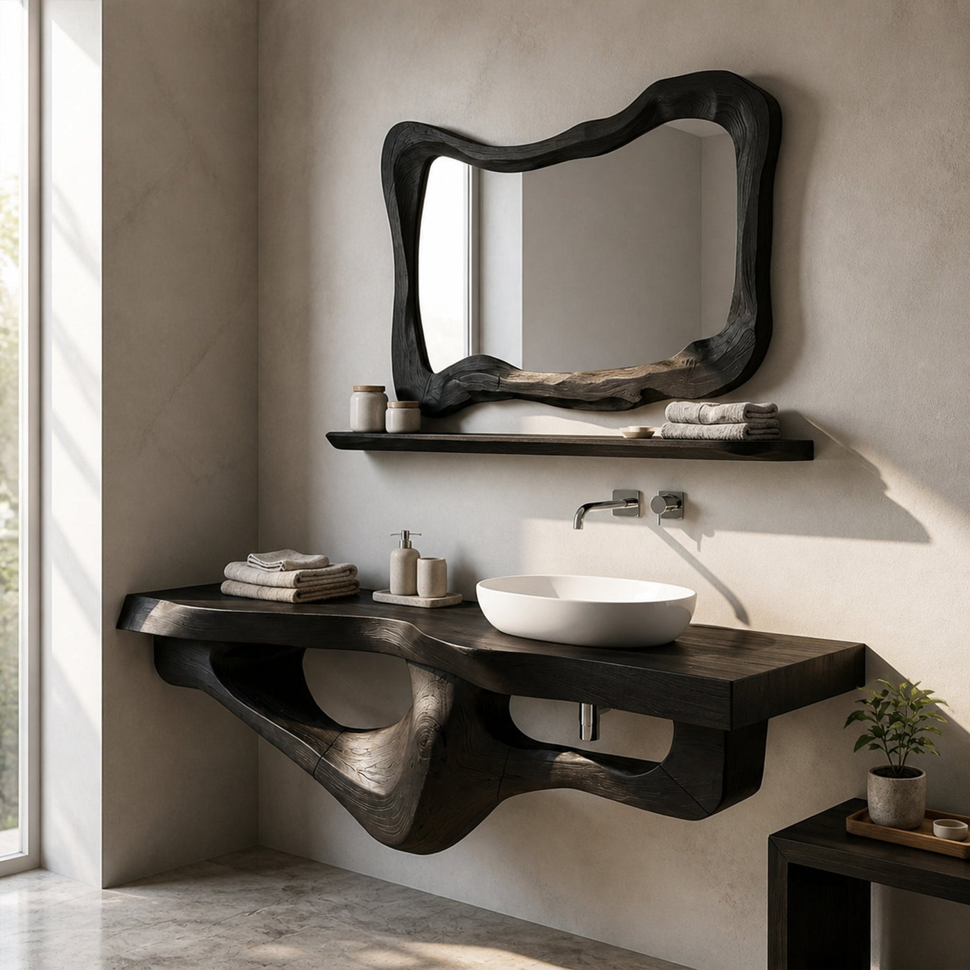 Mid Century Bathroom Vanity For Family Bath - product view 7
