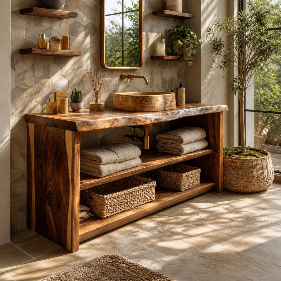Mid Century Bathroom Vanity For Modern Interior Look