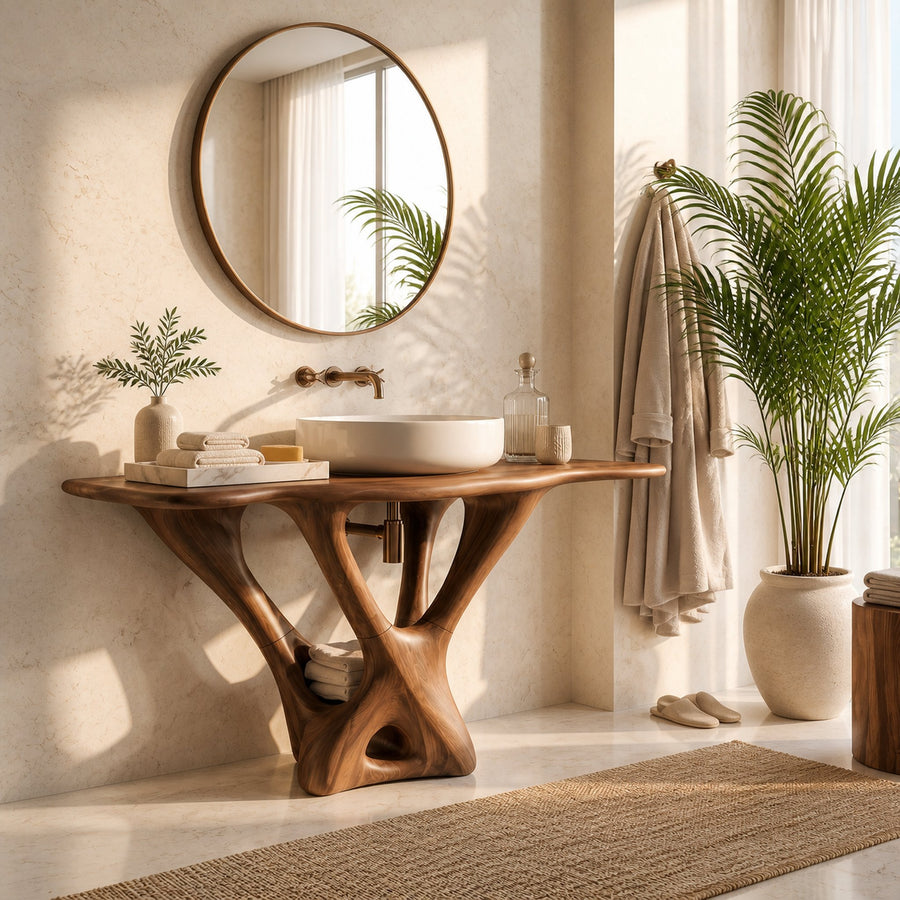 Mid Century Modern Bathroom Vanity For Bath