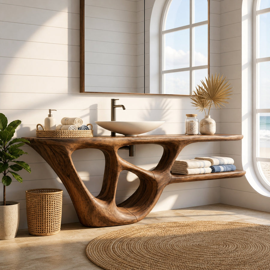 Mid Century Modern Vanity For Ensuite Bath