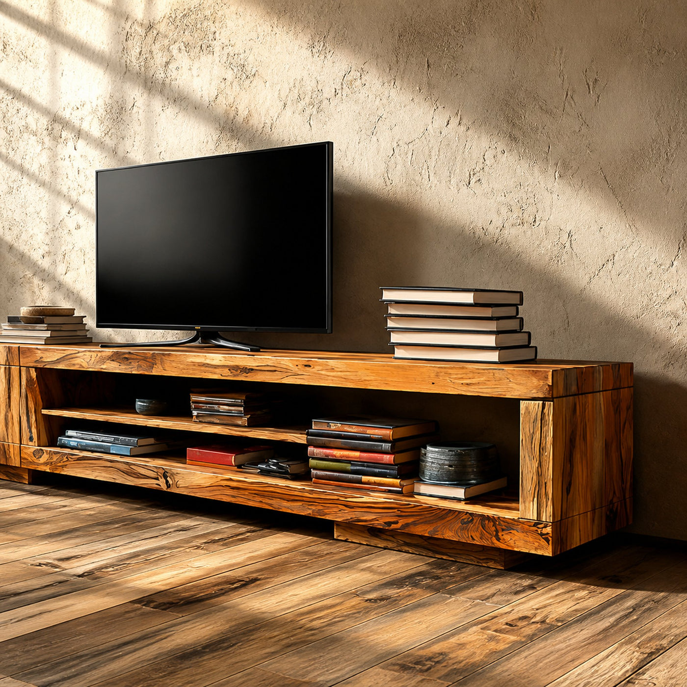 Mid Century TV Cabinet With Storage For Living - product view 4