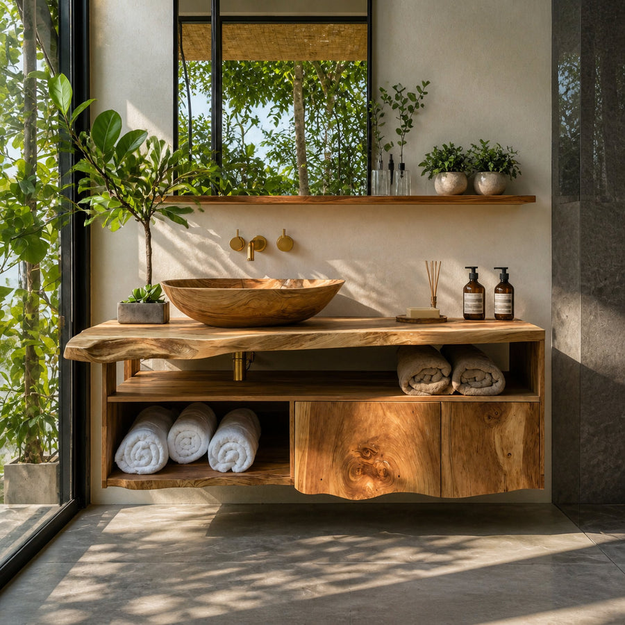 Mid Century Vanity Cabinet For Bathroom Furniture