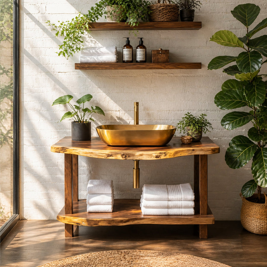Mid Century Vanity With Storage For Bathroom Style