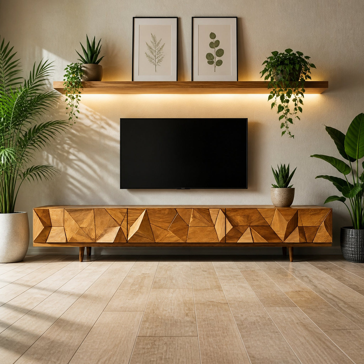Mid Century Wooden TV Console For Entryway Decor - product view 5