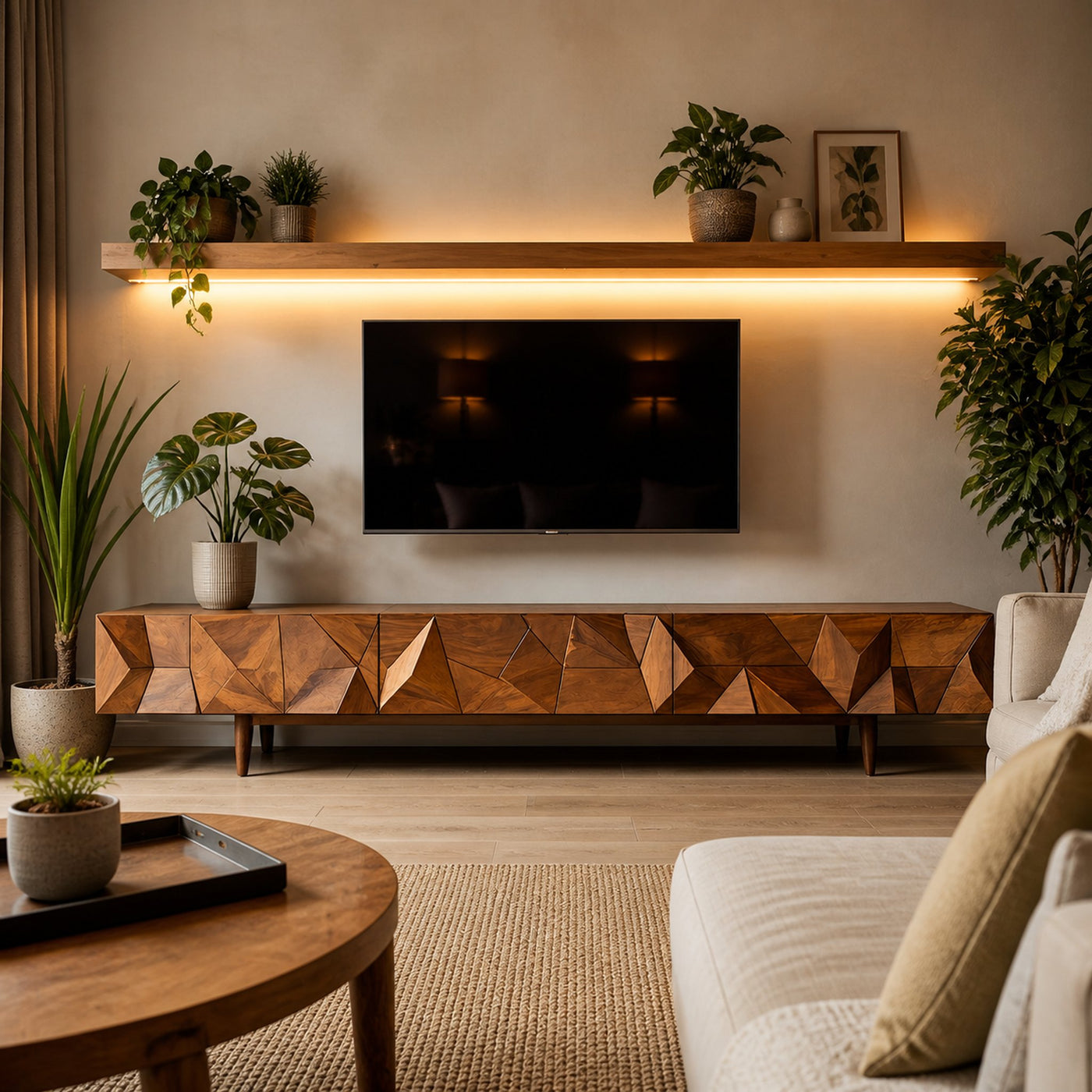 Mid Century Wooden TV Console For Entryway Decor - product view 6