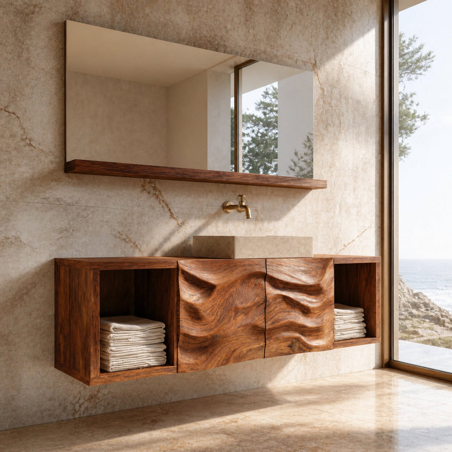 Minimal Bathroom Vanity With Drawers For Bathroom Interior