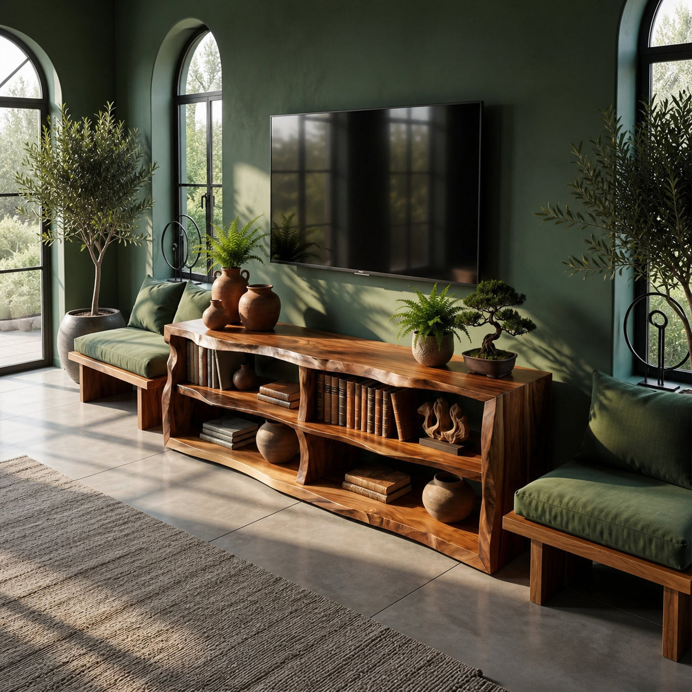 Minimalist Organic TV Cabinet For Media Room - product view 2