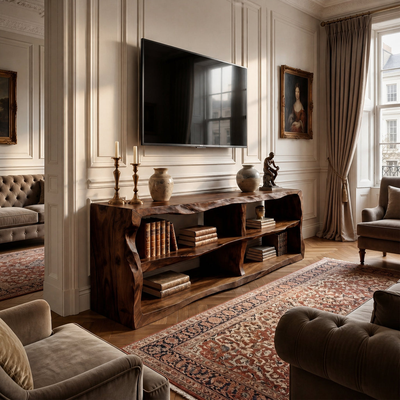 Minimalist Organic TV Cabinet For Media Room - product view 7
