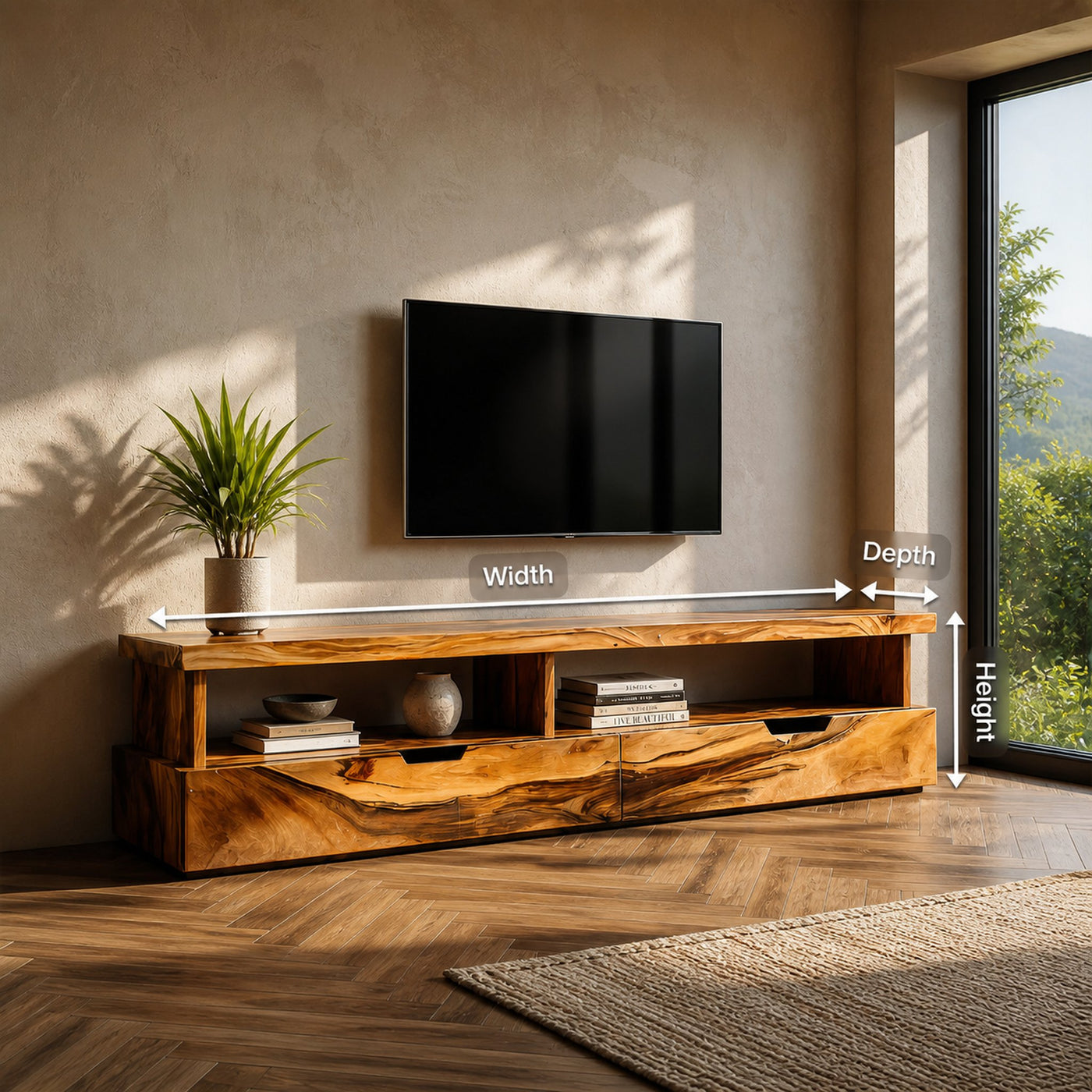 Minimalist TV Stand With Functional Design For Living - product view 8