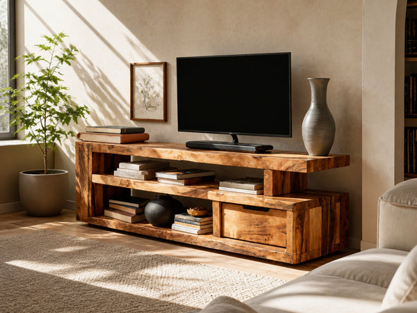 Modern Console Storage Stand For Living Room