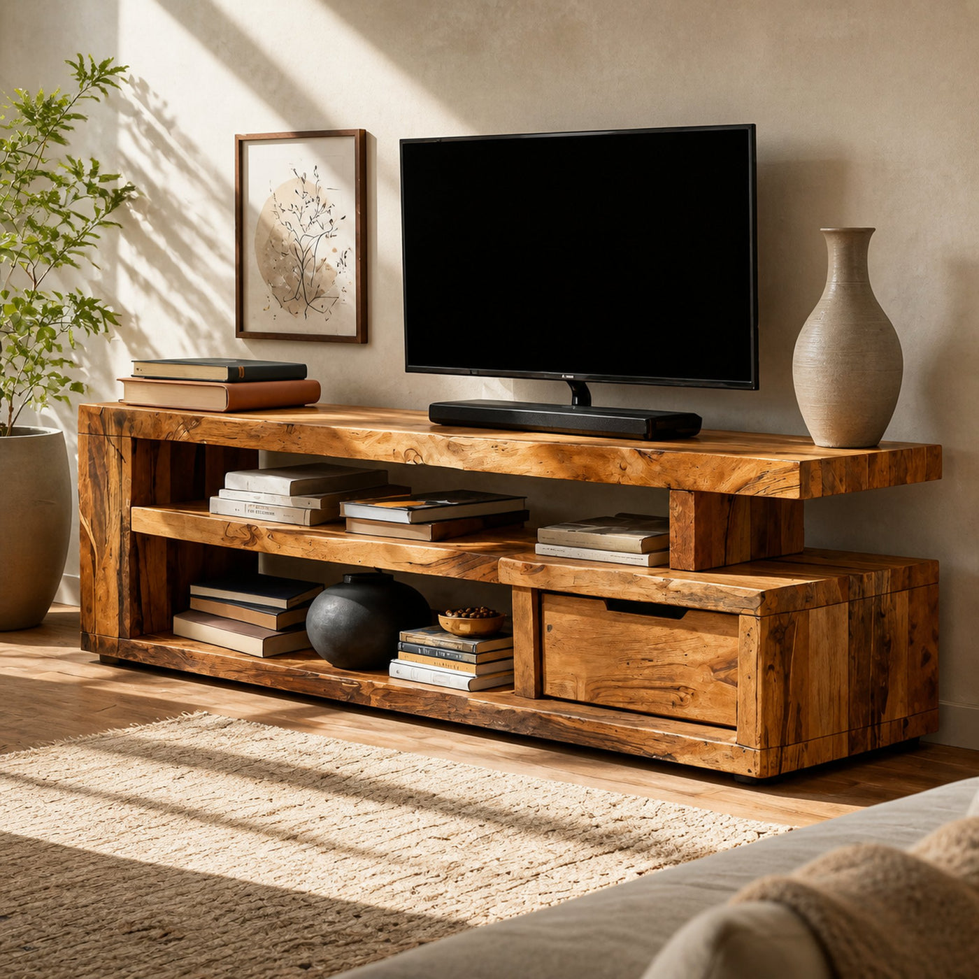 Modern Console Storage Stand For Living Room - product view 2