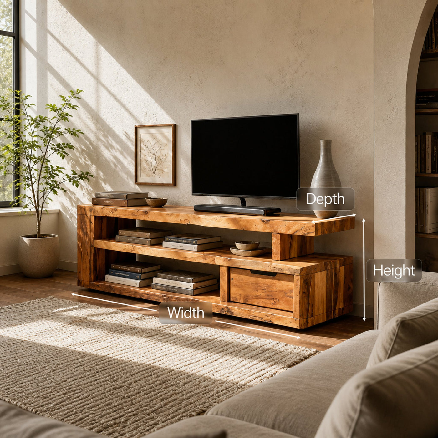 Modern Console Storage Stand For Living Room - product view 6
