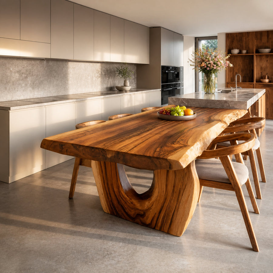 Modern Dining Table With Unique Base For Kitchen
