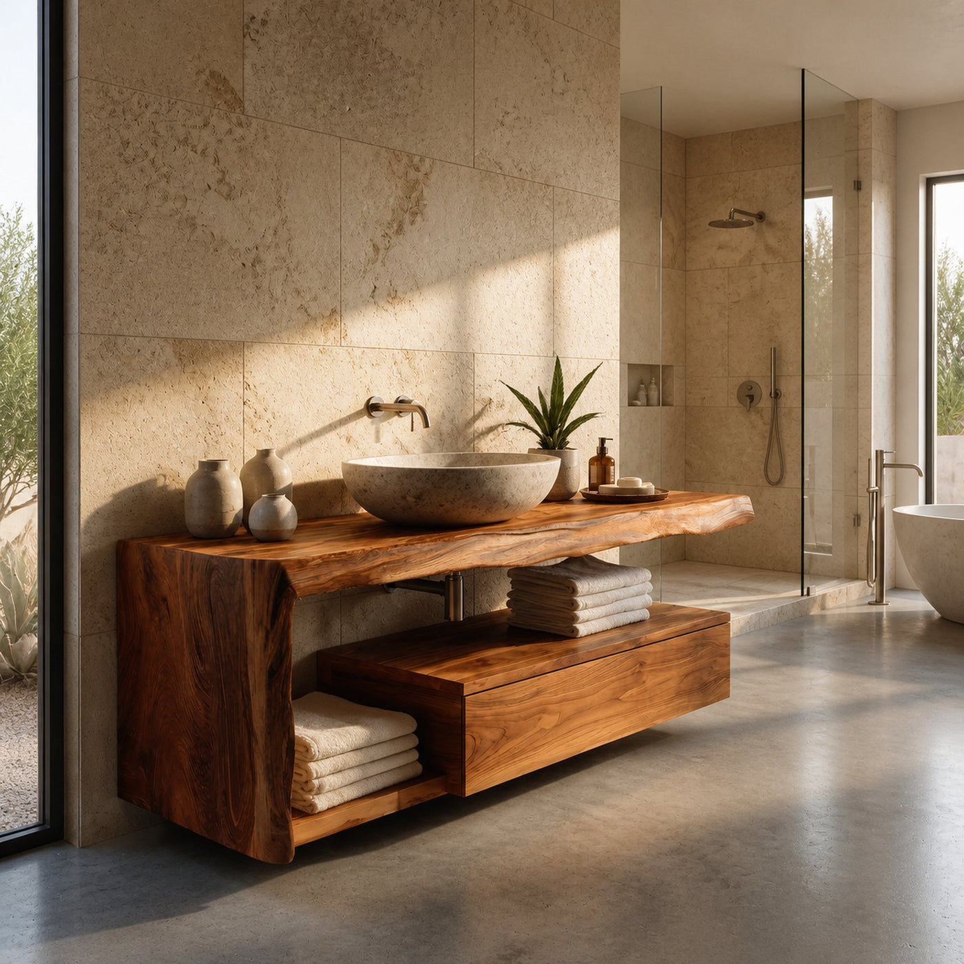 Modern Floating Bathroom Vanity For Spa - product view 3