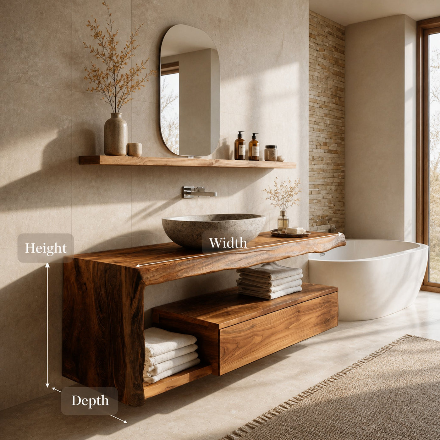 Modern Floating Bathroom Vanity For Spa - product view 8